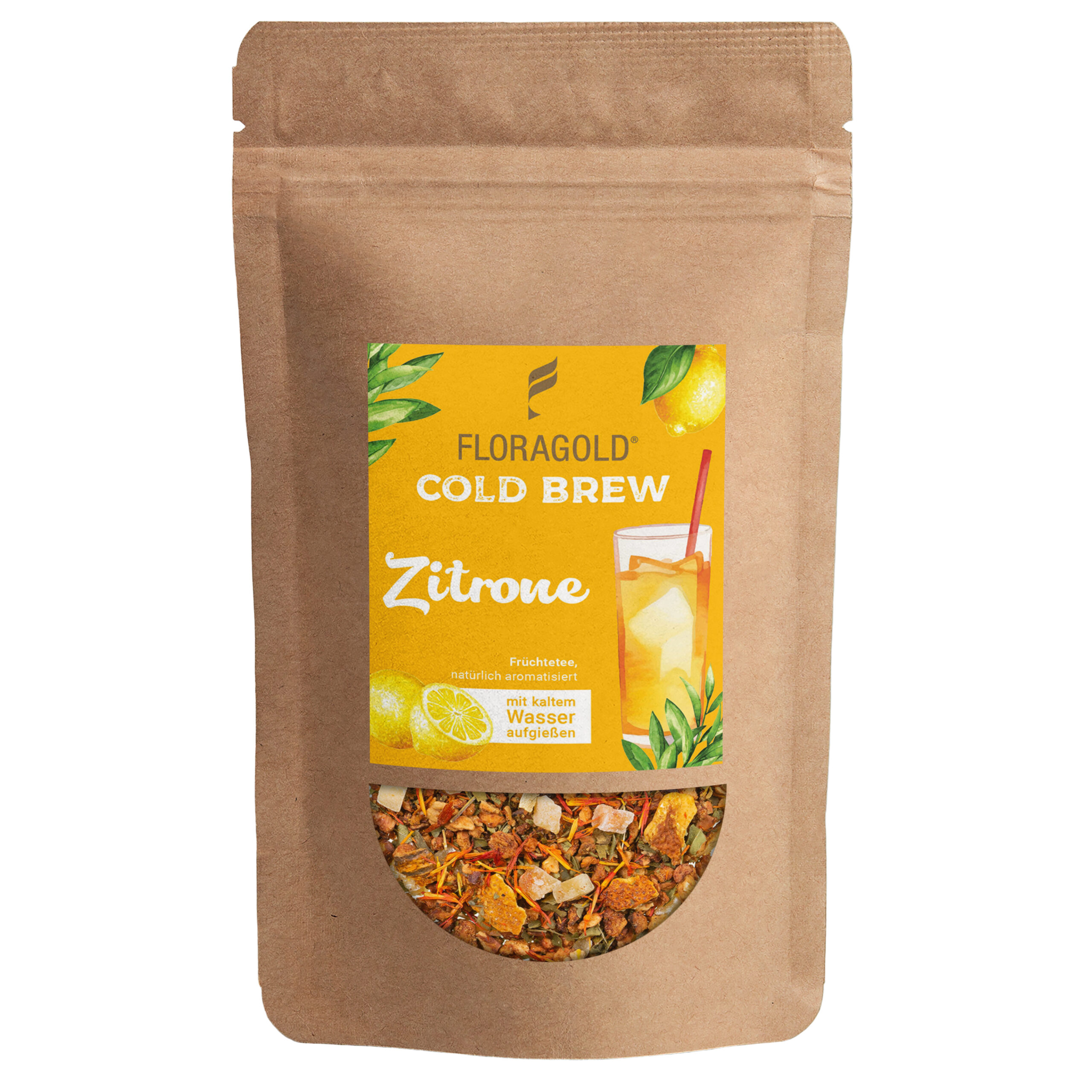 Cold Brew Zitrone mild natürlich 1 Cold Brew Zitrone mild Früchtetee mit natürlichem Zitronen-Geschmack für kalten Aufguss