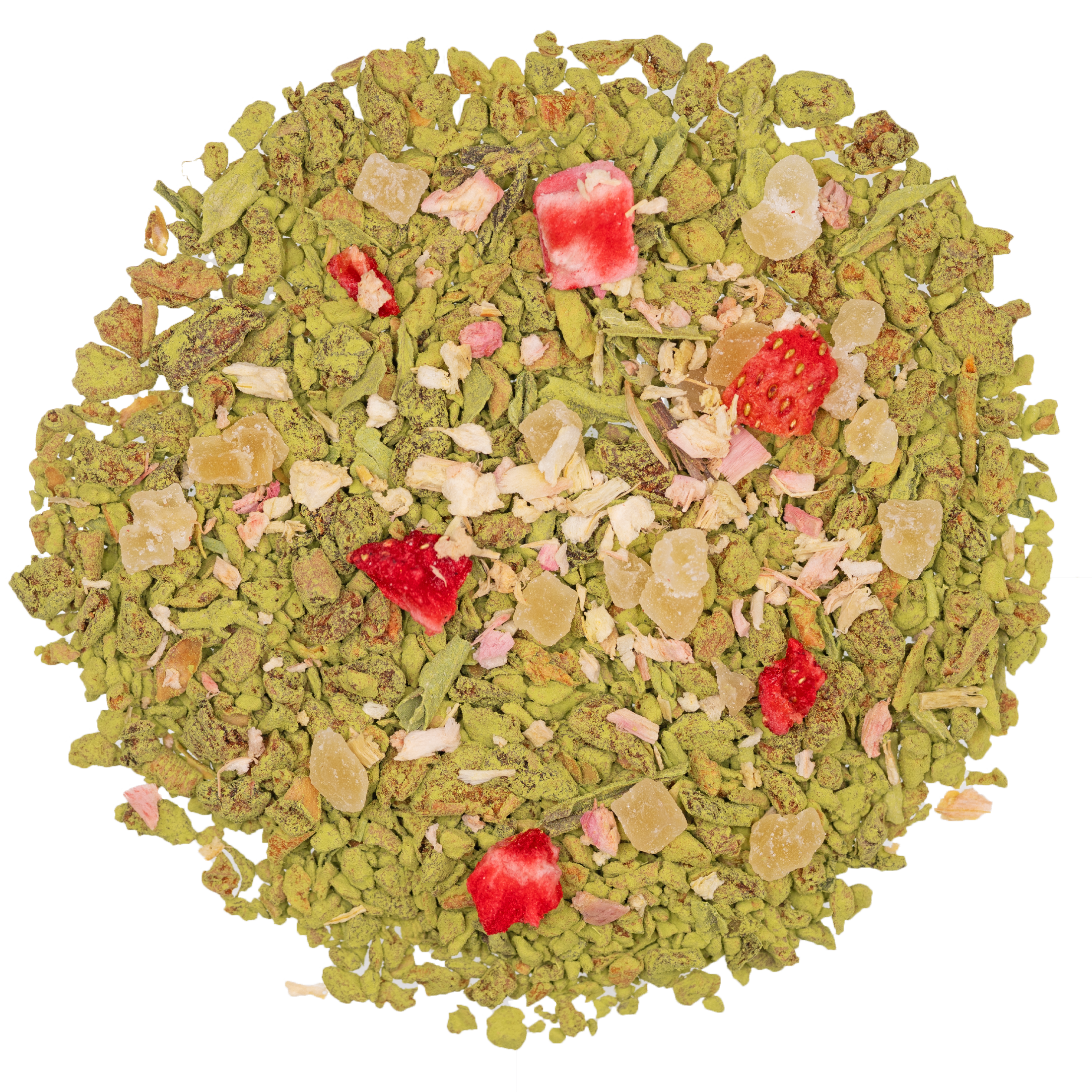 Cold Brew Matcha Strawberry 2 Cold Brew Matcha Strawberry Früchtetee mit Erdbeeren, Matcha und Fruchtstücken